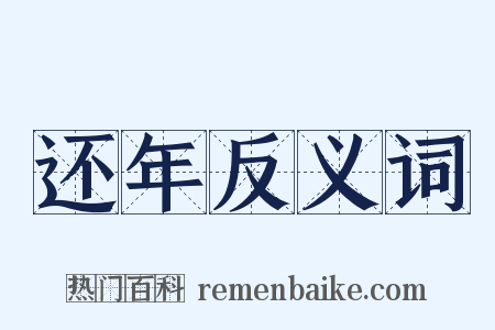 还年反义词是什么意思的图片